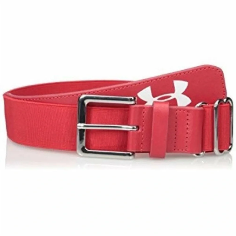 UNDER ARMOUR MEN'S BASEBALL BELT,‎ RED, ONE SIZE Elastic NWT NEW
